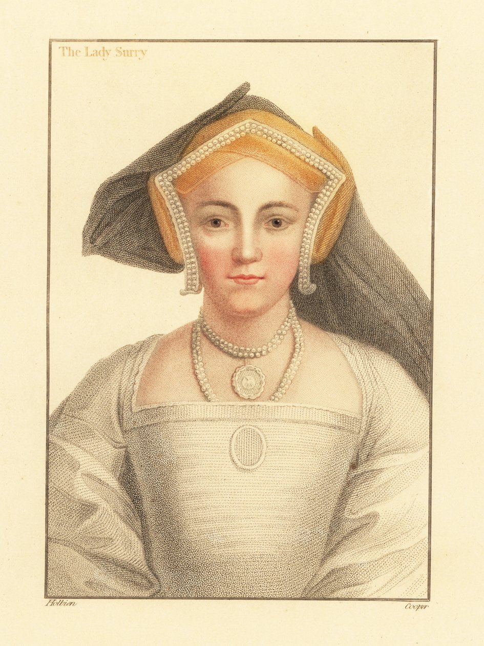 Frances Howard, Condesa de Surrey,1812 (grabado) de Hans (after) Holbein the Younger
