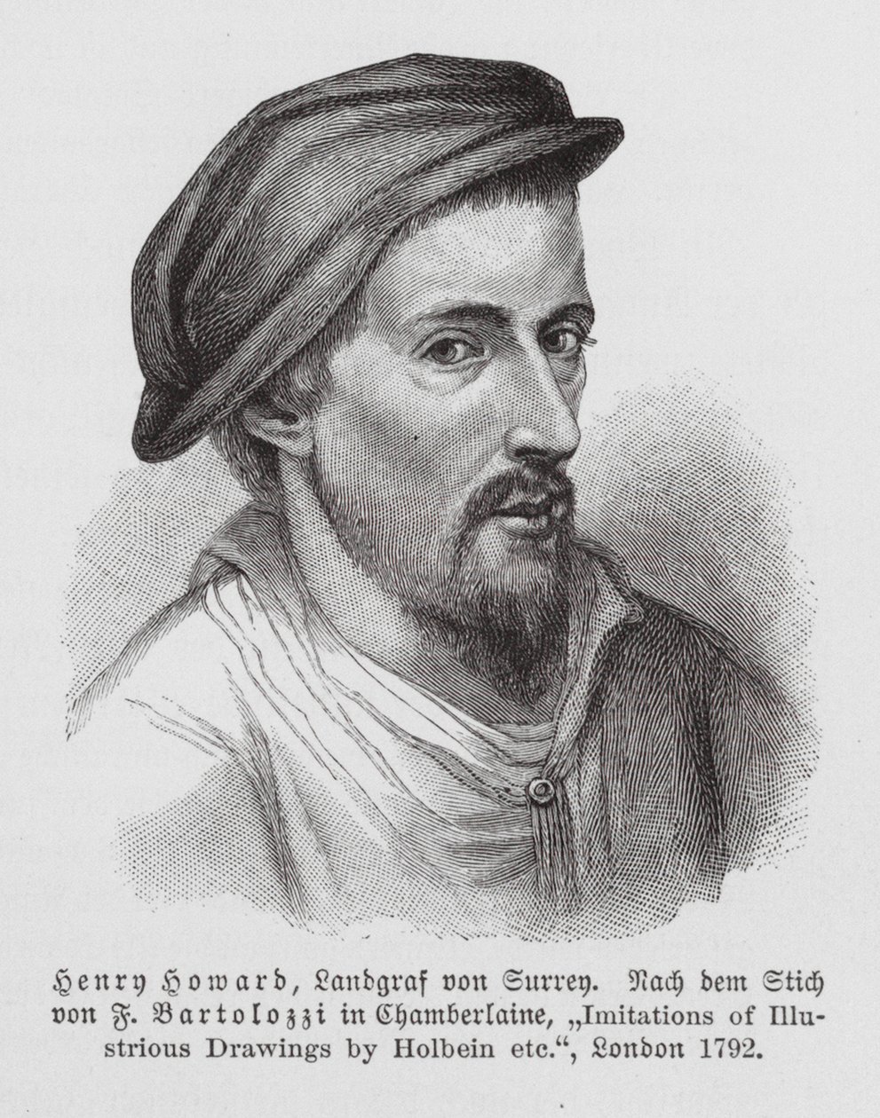 Henry Howard, Conde de Surrey, poeta inglés (grabado) de Hans (after) Holbein the Younger
