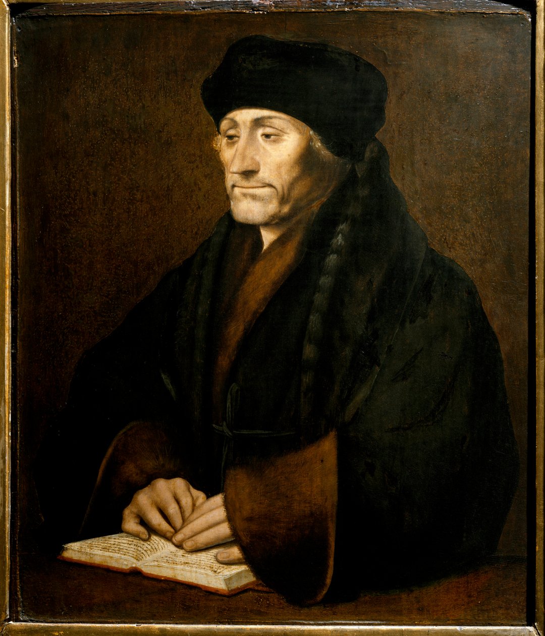 Retrato de Didier Erasme (Erasmo de Rotterdam) (1469 - 1536), humanista neerlandés de Hans (after) Holbein the Younger