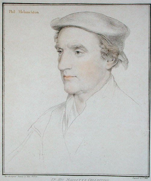 Retrato de Philip Melanchton (1497-1560) grabado por Francesco Bartolozzi (1727-1815) 1792 de Hans (after) Holbein the Younger