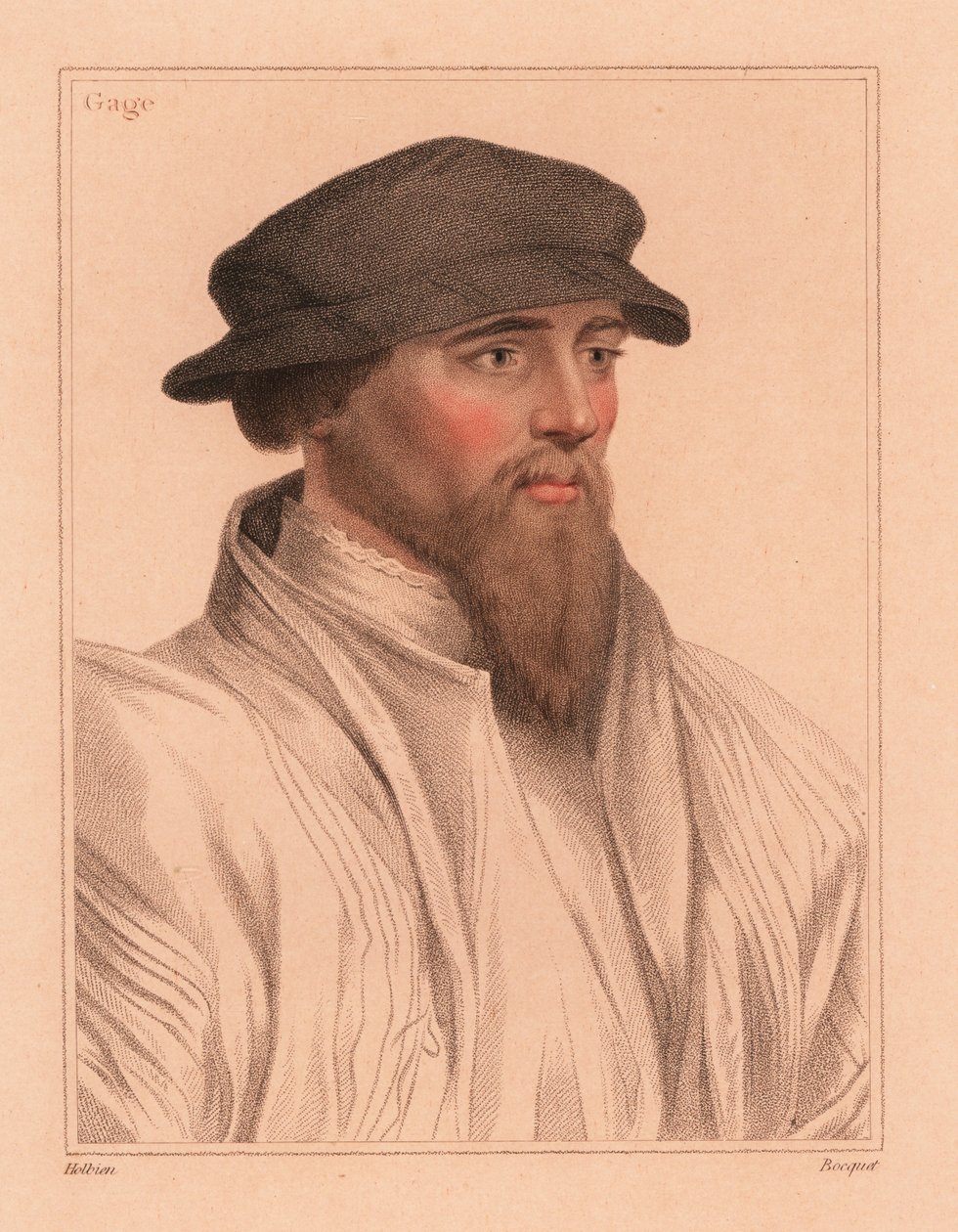 Sir John Gage, cortesano y político inglés de Hans (after) Holbein the Younger