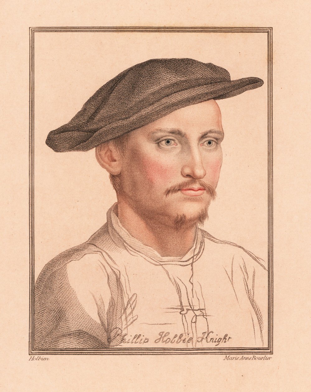 Sir Philip Hoby, embajador inglés en el Sacro Imperio Romano Germánico, 1812 (grabado) de Hans (after) Holbein the Younger