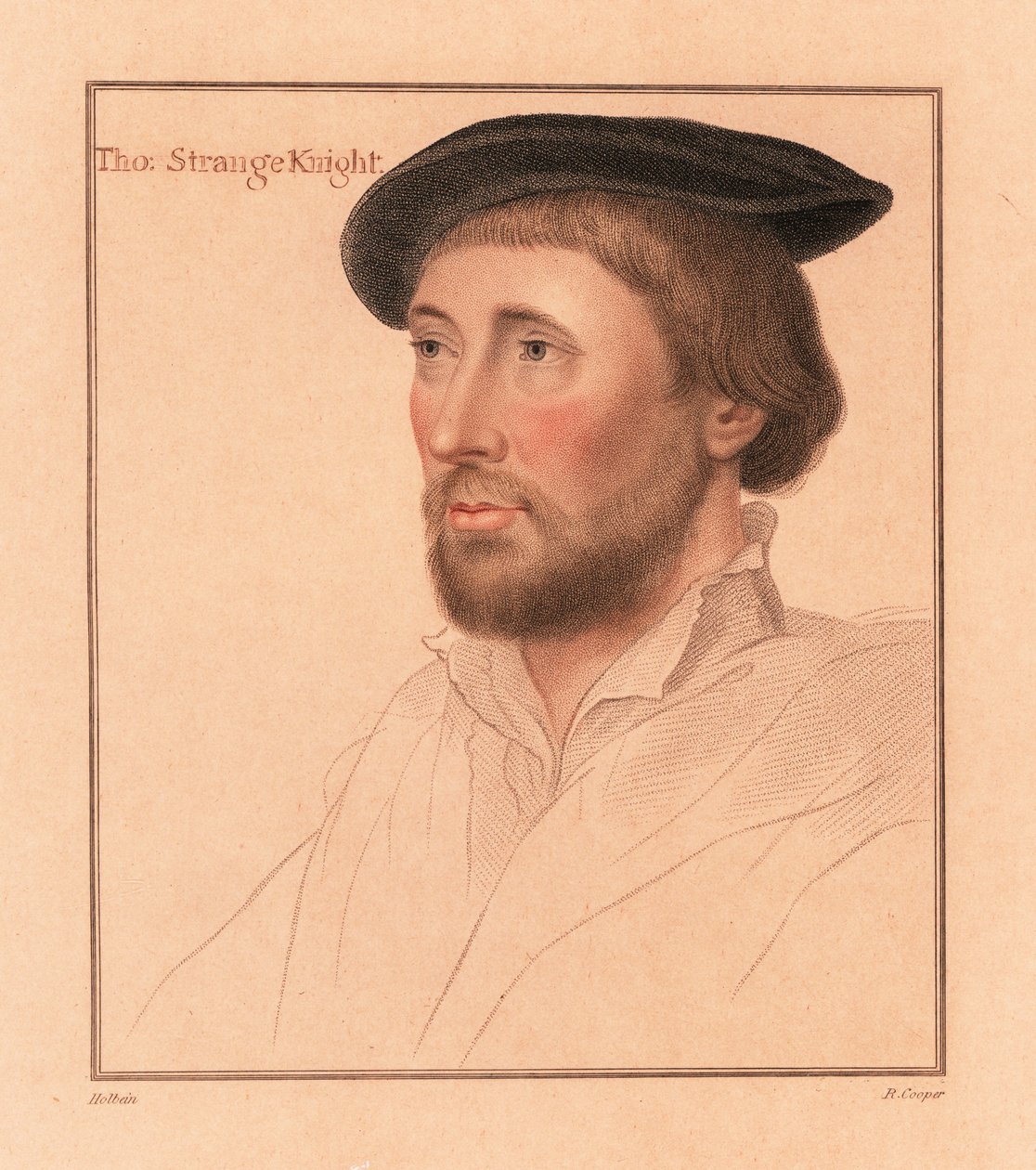 Sir Thomas le Strange de Hunstanton, Alto Sheriff de Norfolk.,1812 (grabado) de Hans (after) Holbein the Younger