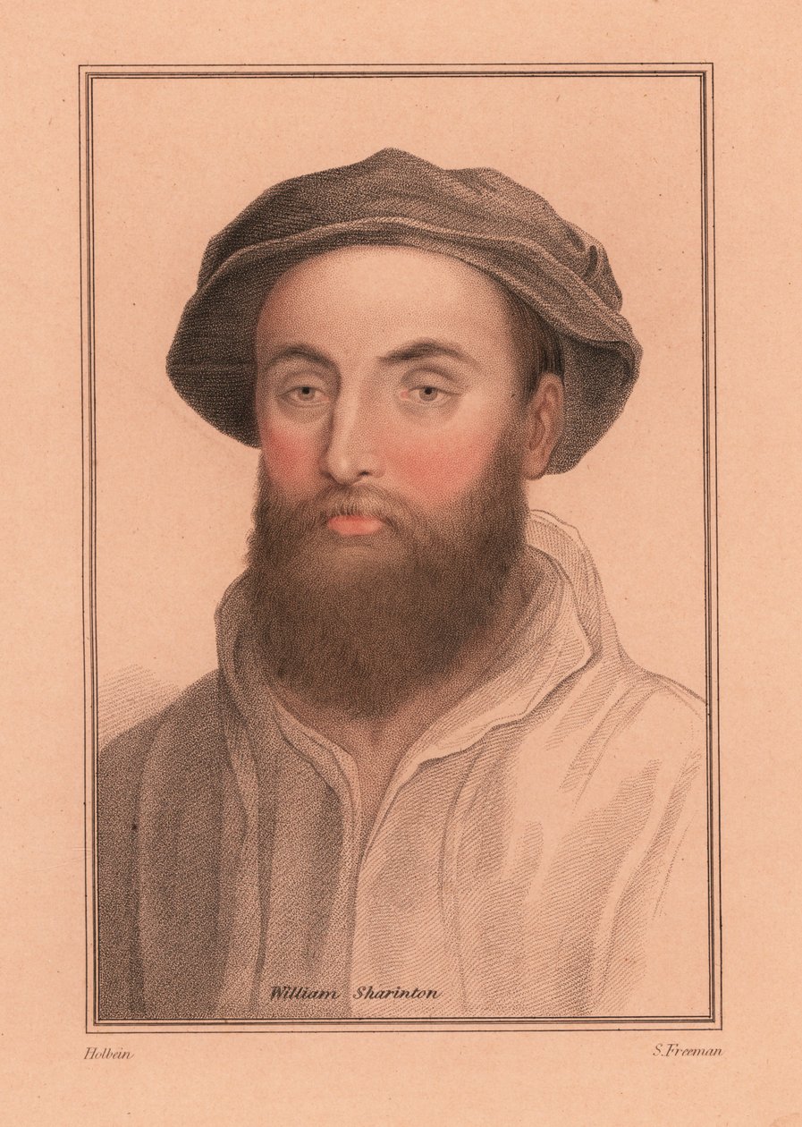 Sir William Sharington, cortesano inglés del rey Enrique VIII,1812 (grabado) de Hans (after) Holbein the Younger