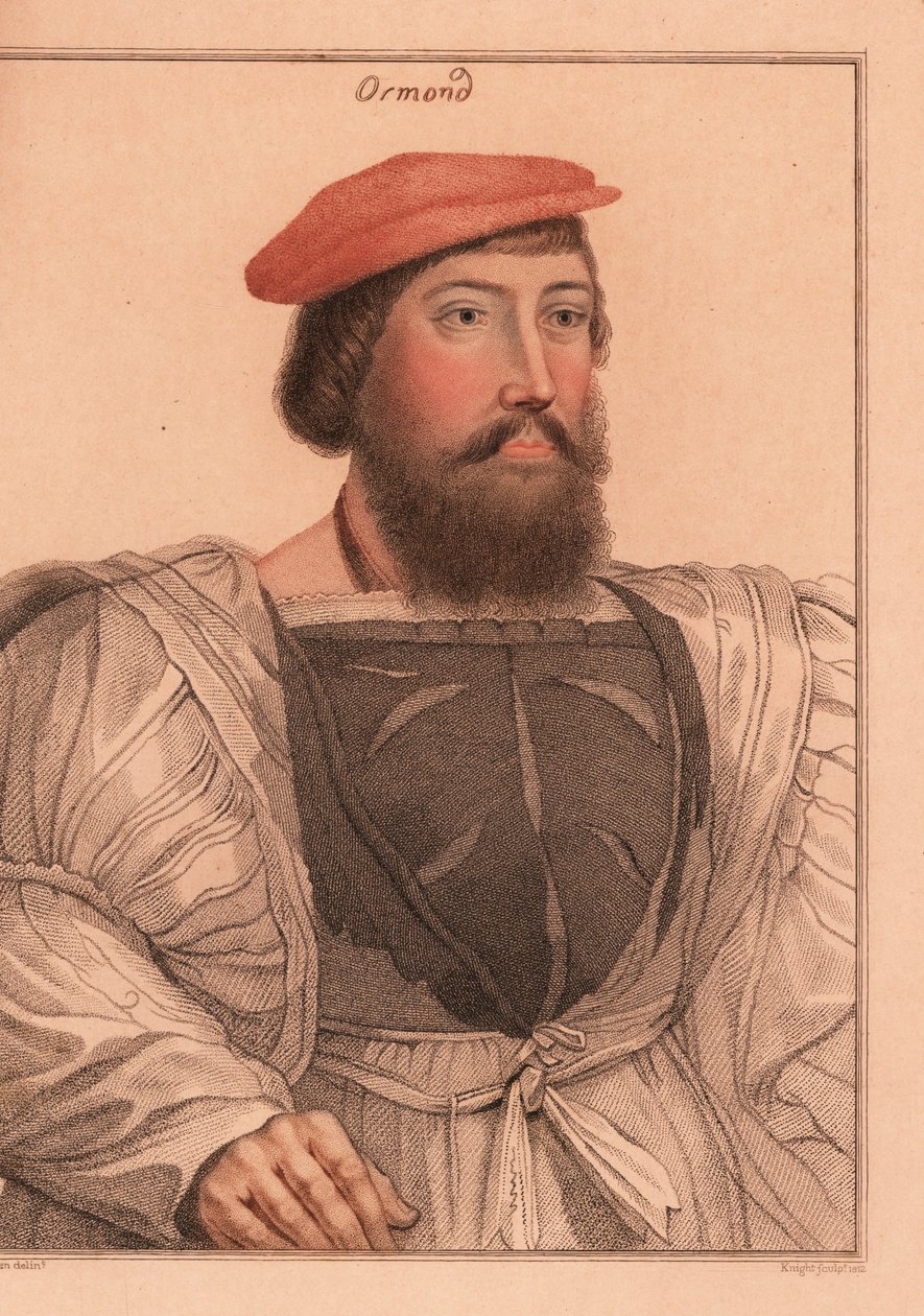 Thomas Boleyn o James Butler, Conde de Ormond.,1812 (grabado) de Hans (after) Holbein the Younger