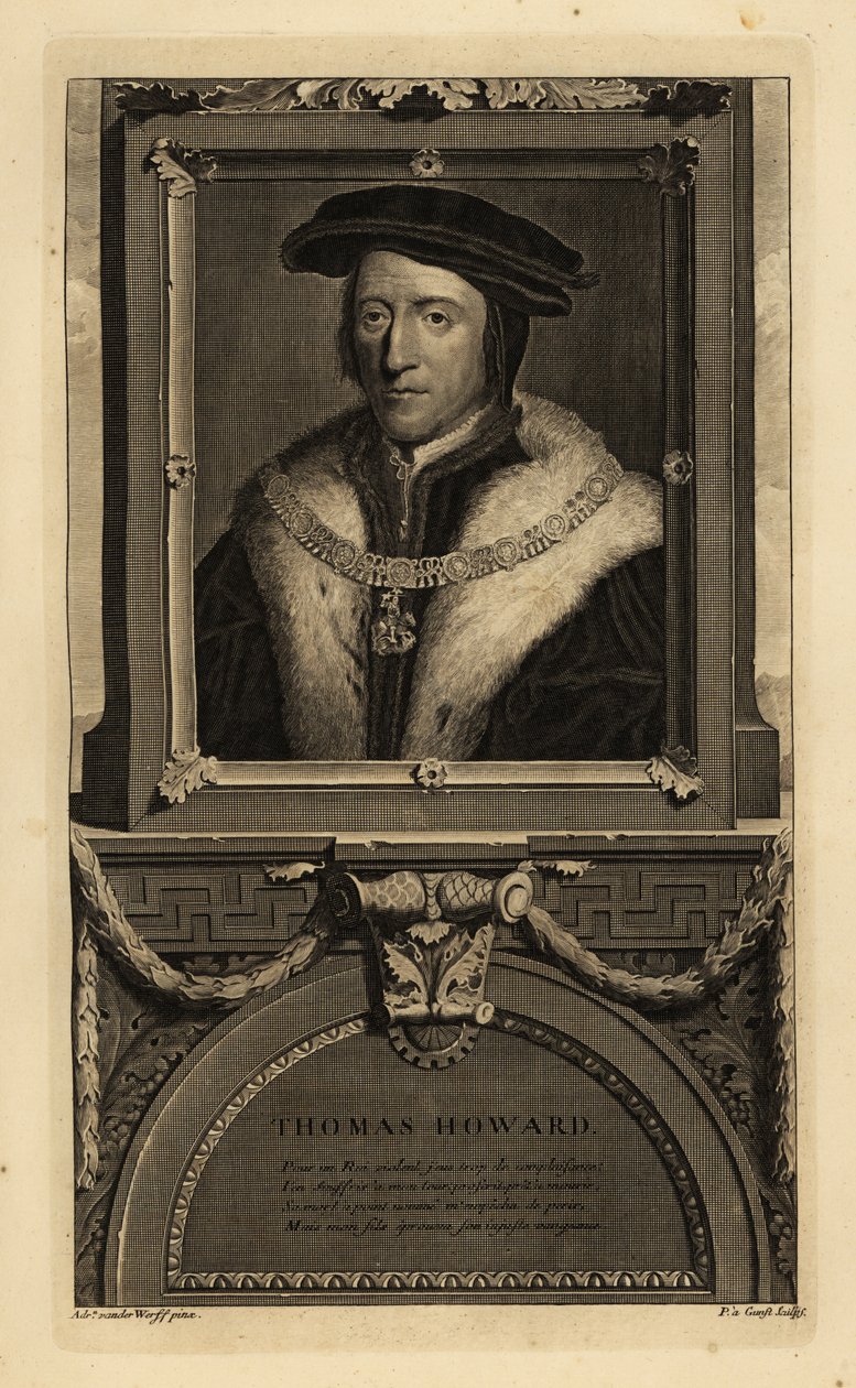 Thomas Howard, III duque de Norfolk (1473-1554) (grabado) de Hans (after) Holbein the Younger