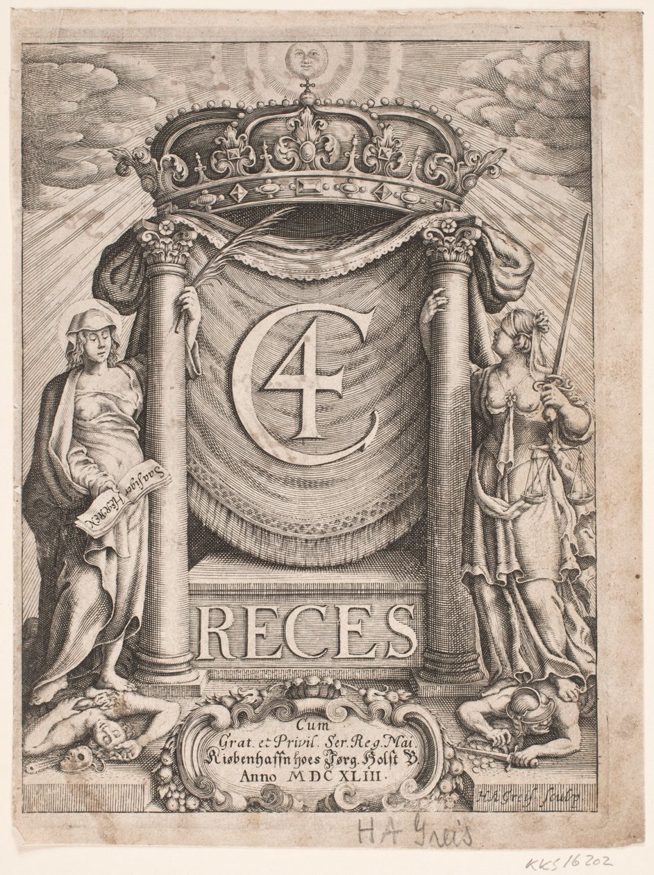 Portada de Christian IV Reces 1643 de Hans Andreas Greys