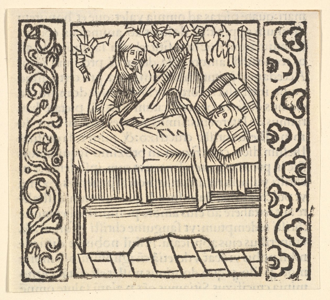 Cuidando a los Muertos, ilustración de Speculum Passionis, 1507 de Hans Baldung