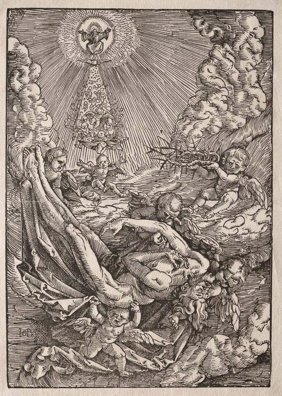 Christ Carried to Heaven by Angels de Hans Baldung