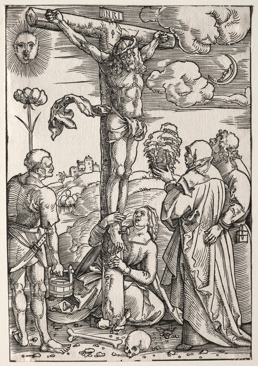 Cristo en la Cruz con María, San Juan, María Magdalena y San Esteban de Hans Baldung