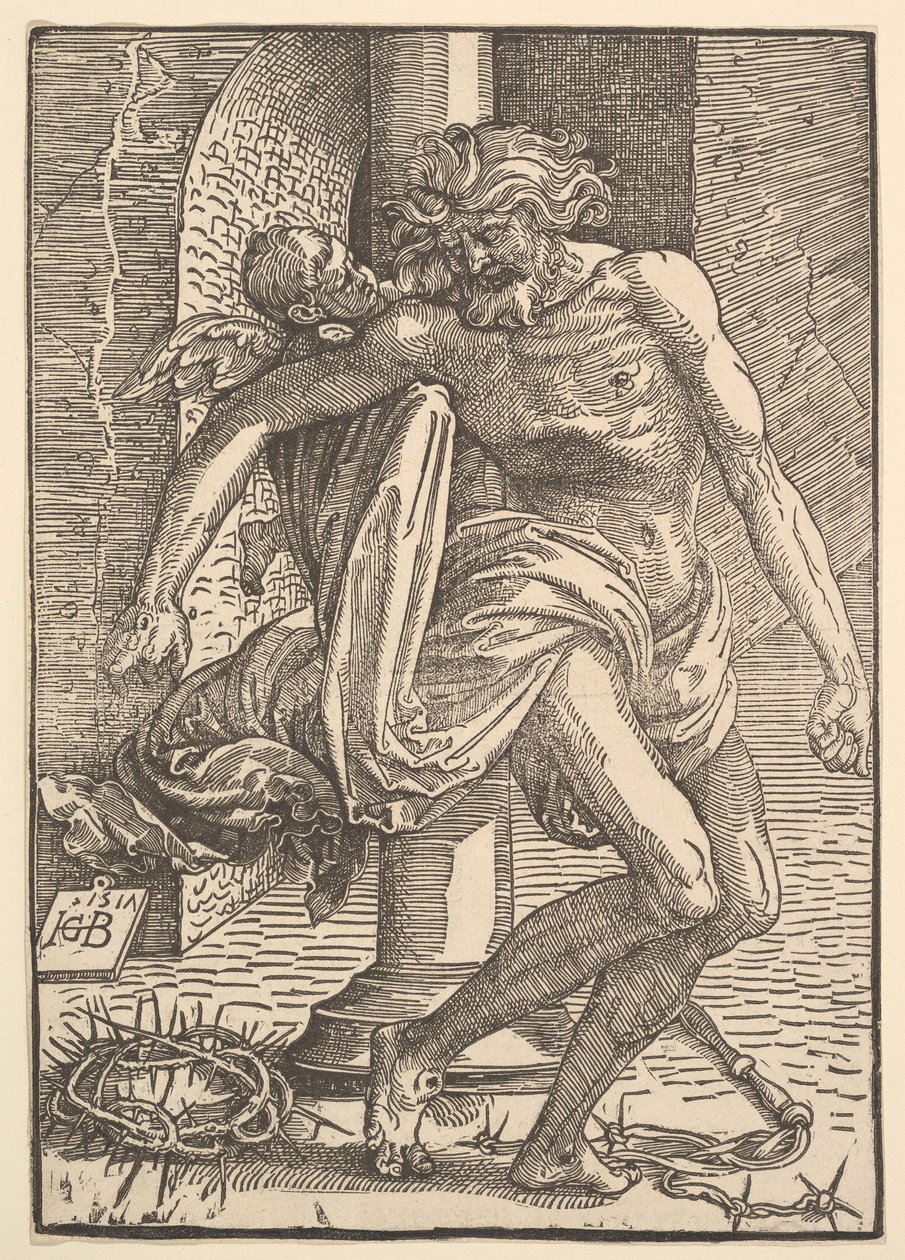 Cristo con los Instrumentos de Tortura Soportado por un Pequeño Ángel, 1517 de Hans Baldung