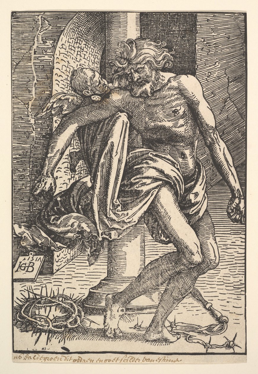 Cristo con los Instrumentos de Tortura Sostenido por un Pequeño Ángel, 1517 de Hans Baldung