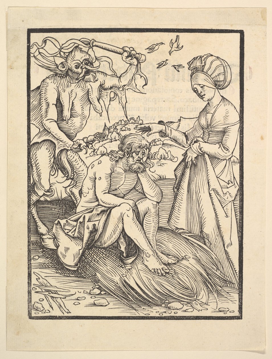 Job Tentado por un Demonio, 1509 de Hans Baldung