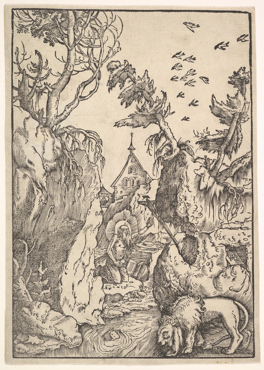 San Jerónimo en el desierto, ca. 1511 de Hans Baldung