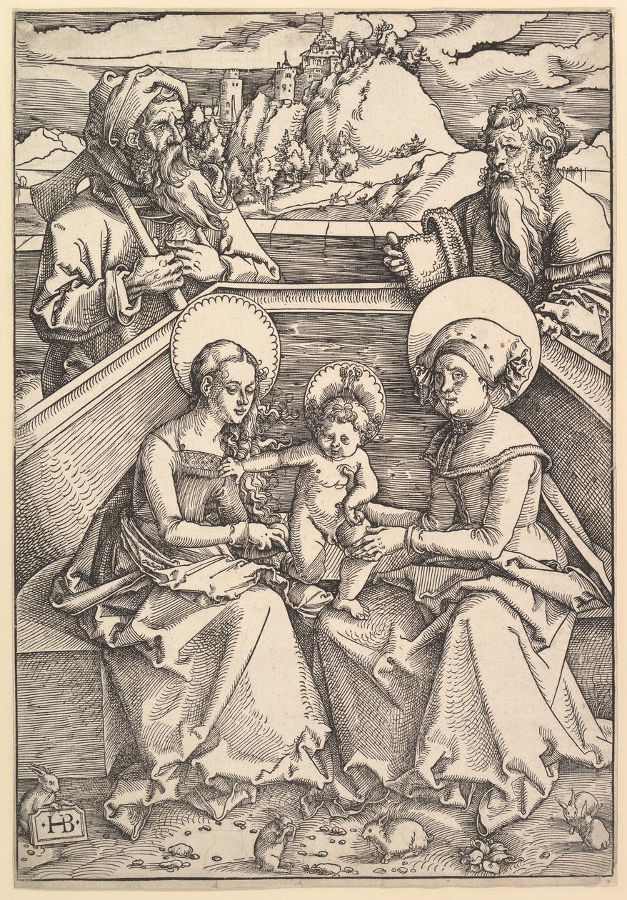 La Sagrada Familia con Santa Ana y San Joaquín de Hans Baldung