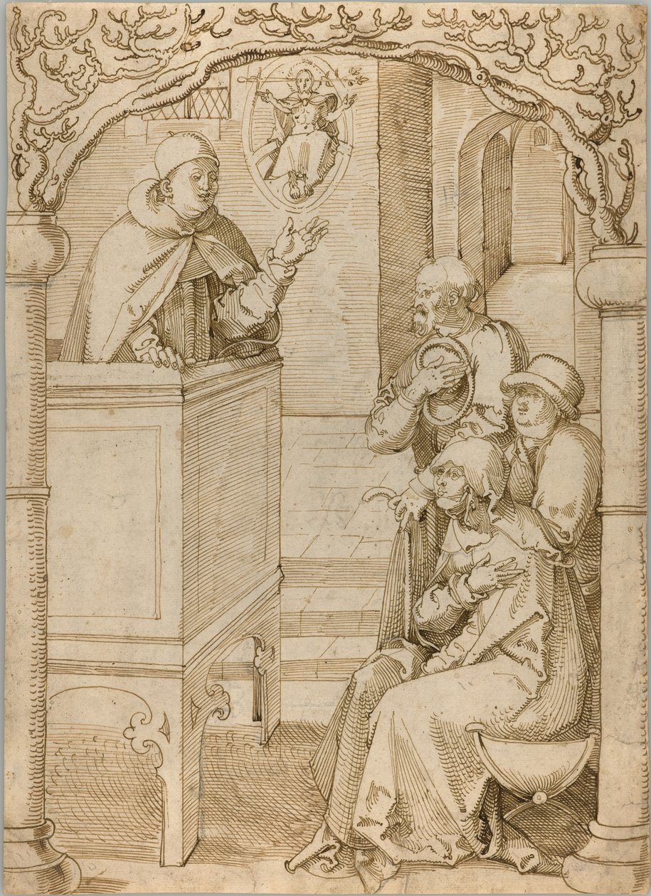 Un monje predica de Hans Baldung Grien