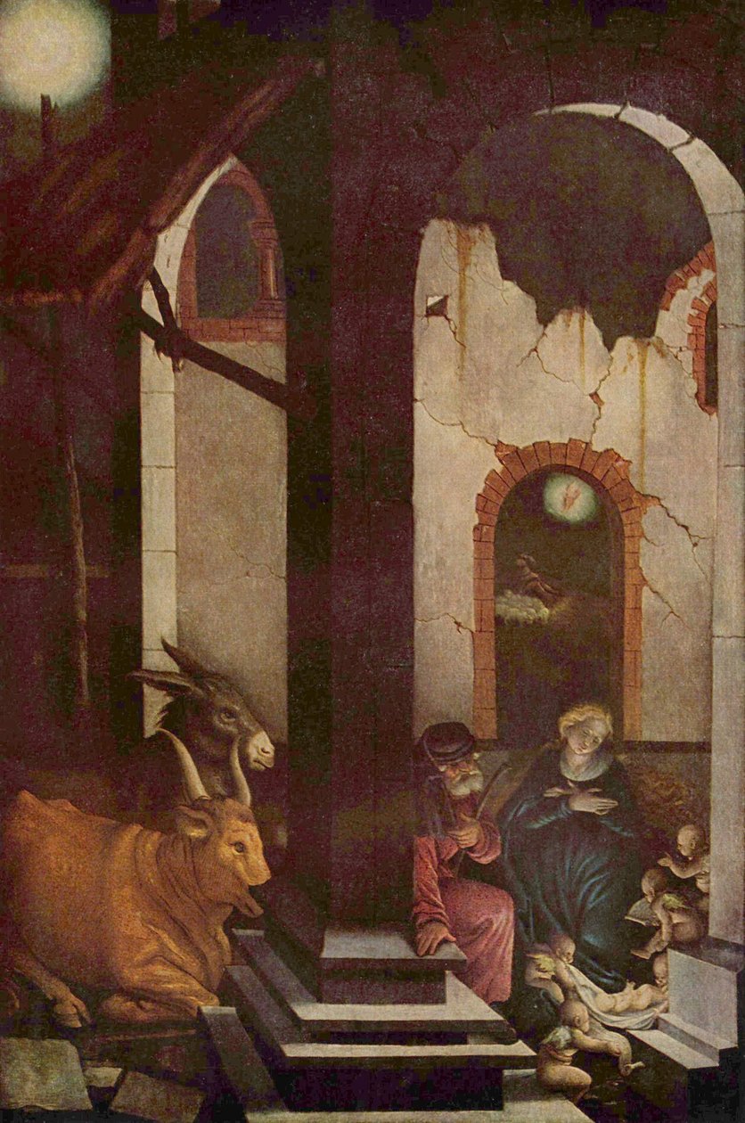 Alemán: El nacimiento de Cristo Natividad de Hans Baldung Grien