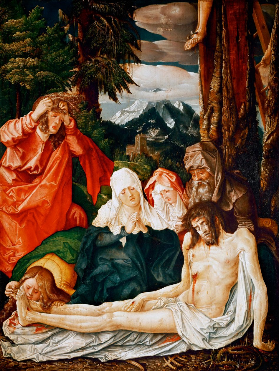 "" Lamentation sur la mort du christ "" (La lamentación sobre Cristo) Peinture de Hans Baldung, dit Grien (Baldung Grien) (1484-1545) de Hans Baldung Grien