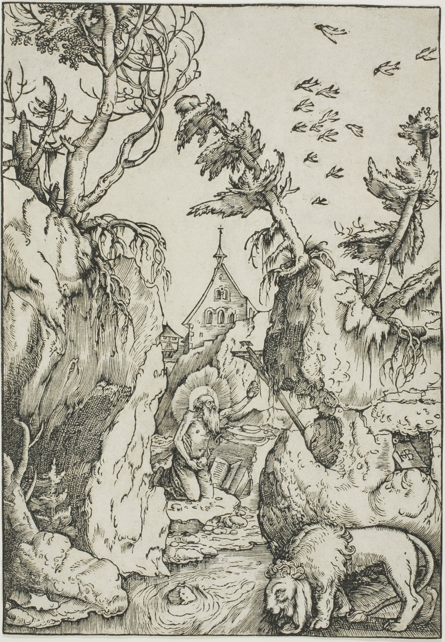 San Jerónimo en el Desierto de Hans Baldung Grien
