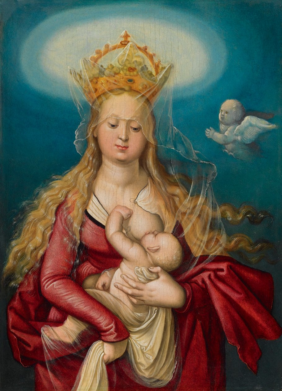 La Virgen como reina del cielo amamantando a Cristo niño de Hans Baldung Grien