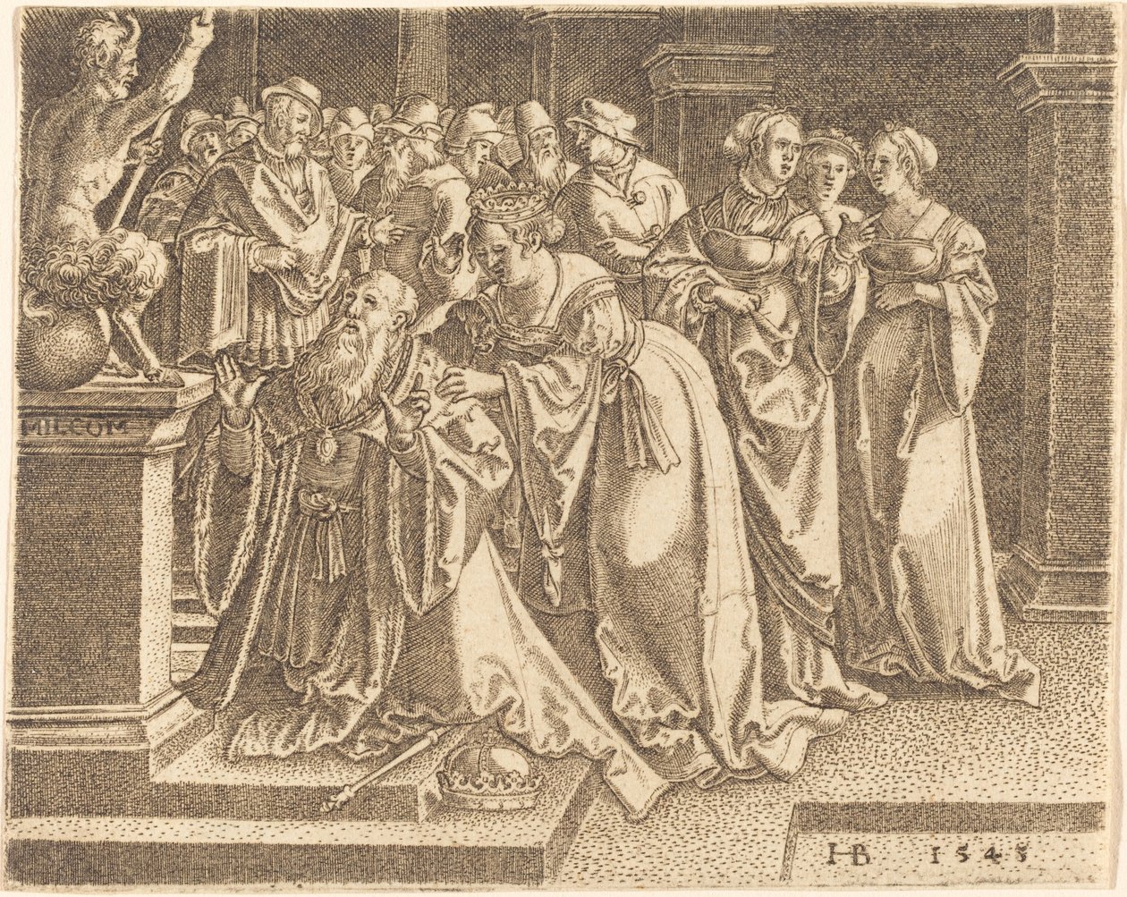 Salomón adorando ídolos de Hans Brosamer