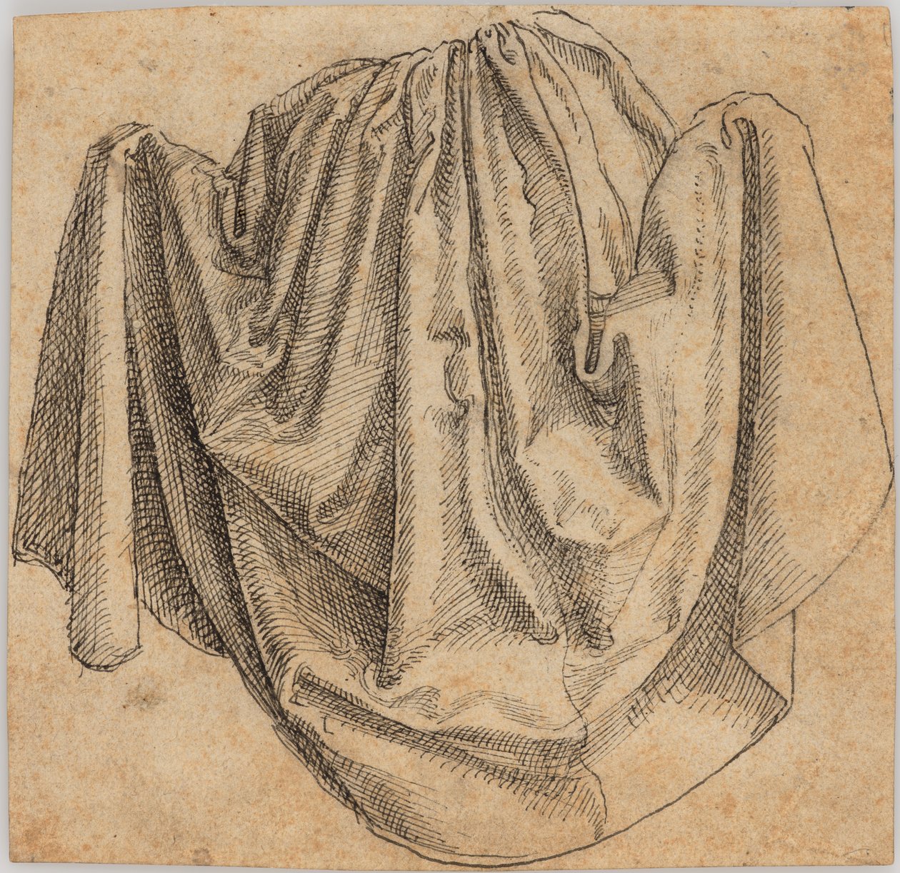 Estudio de una cortina colgante de Hans Brosamer