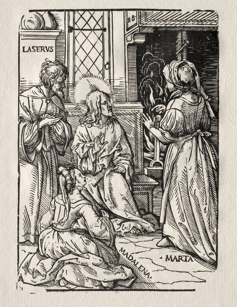 Cristo en la casa de Lázaro de Hans Burgkmair