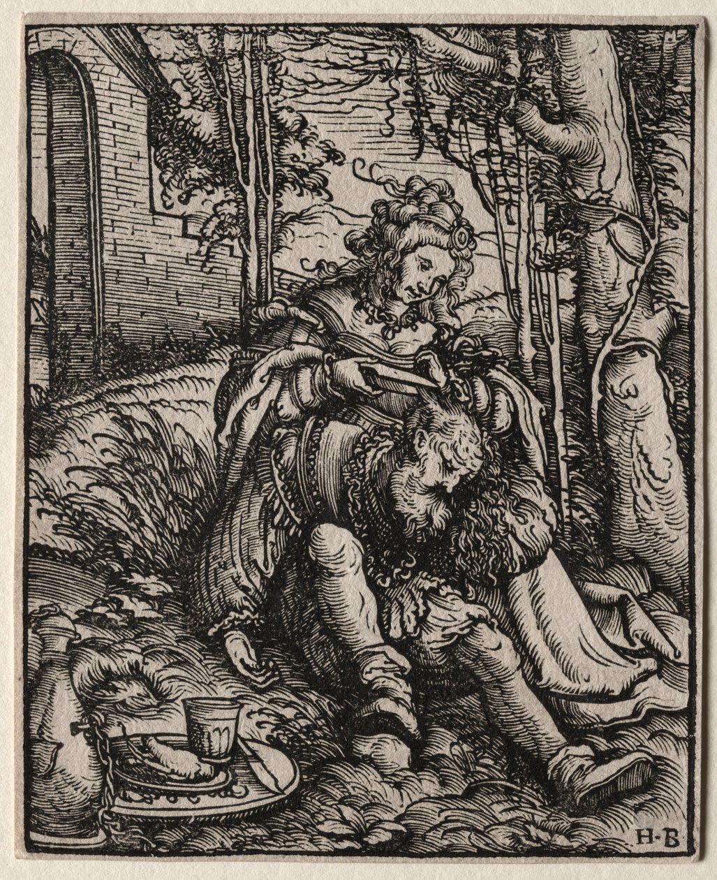 Sansón y Dalila, 1519 de Hans Burgkmair