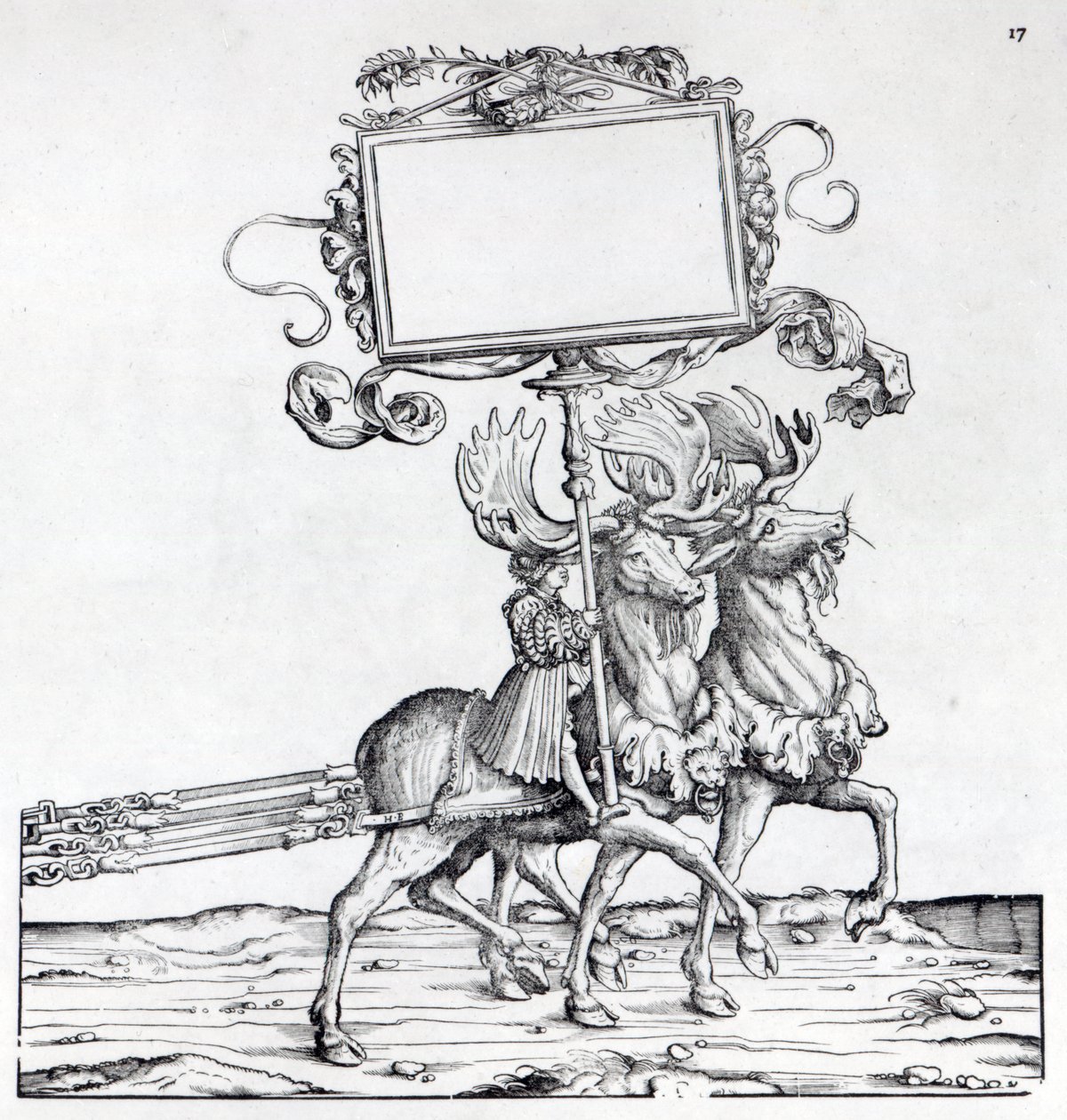 Escena de la Procesión Triunfal de Maximiliano, c.1516-18 de Hans Burgkmair