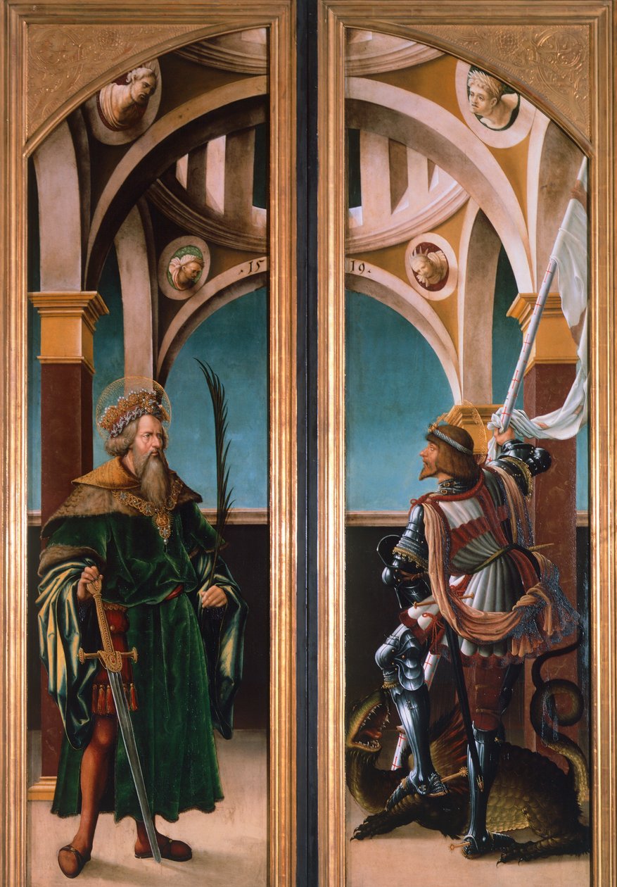 San Segismundo y San Jorge (detalle) de Hans Burgkmair