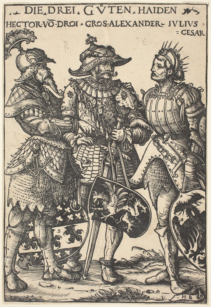 Héctor, Alejandro y Julio César de Hans Burgkmair I
