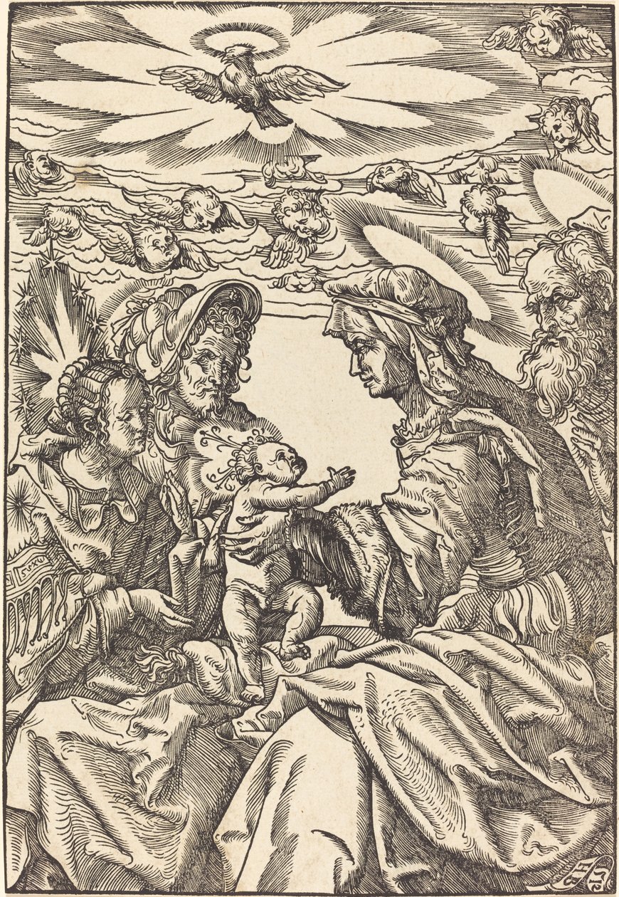 La Sagrada Familia con Santa Ana y San Joaquín de Hans Burgkmair I
