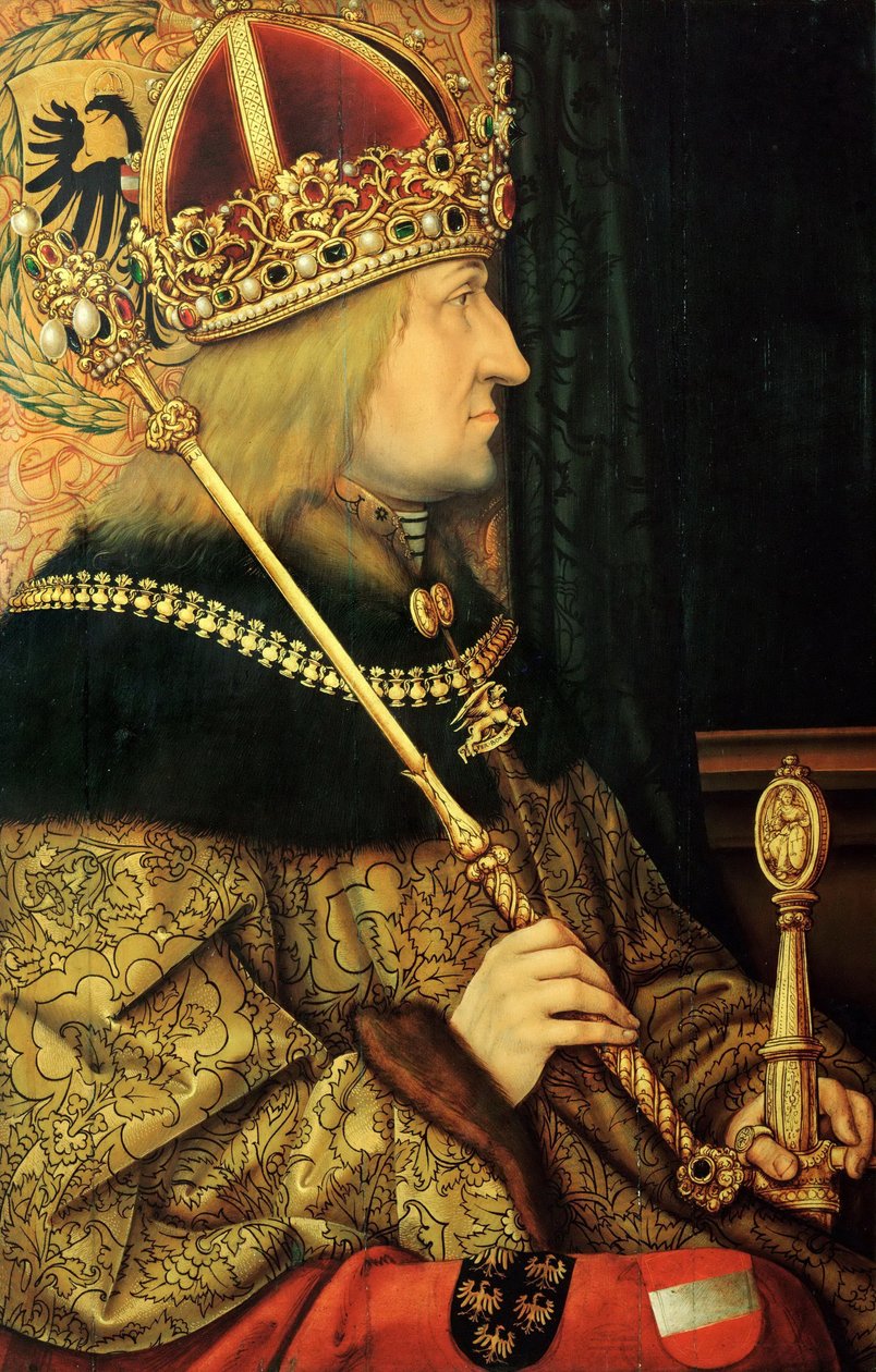 Retrato de Federico III 1415-1493, Emperador del Sacro Imperio Romano, finales del siglo XV de Hans Burgkmair the Elder
