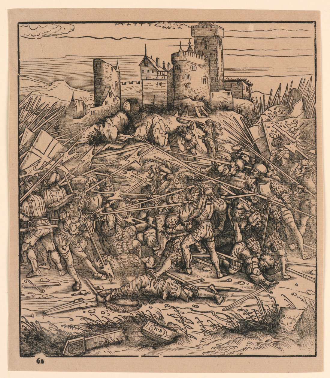 La batalla en Nauders, de "Der Weisskunig" de Hans Burgkmair the Elder