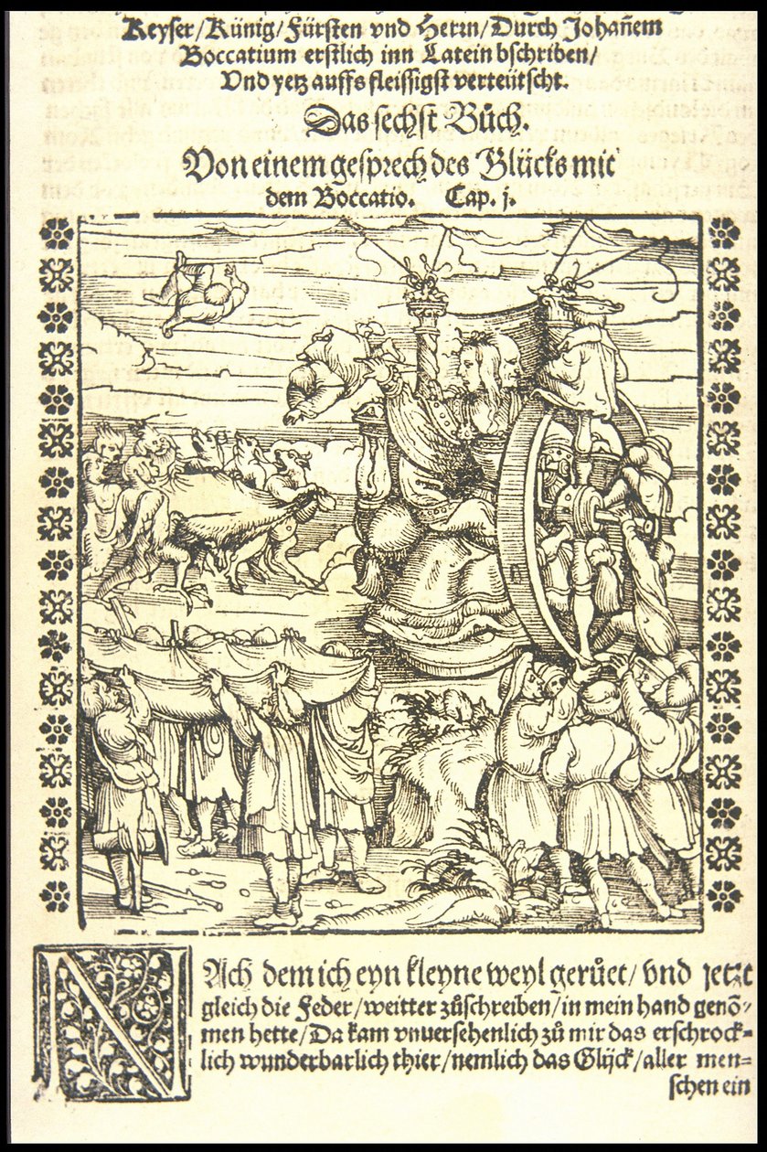 La Rueda de la Fortuna, ca 1545 de Hans Burgkmair the Elder