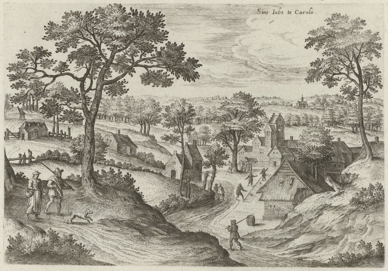 Vista de la iglesia de San Job y del castillo de Carloo de Hans Collaert (I)