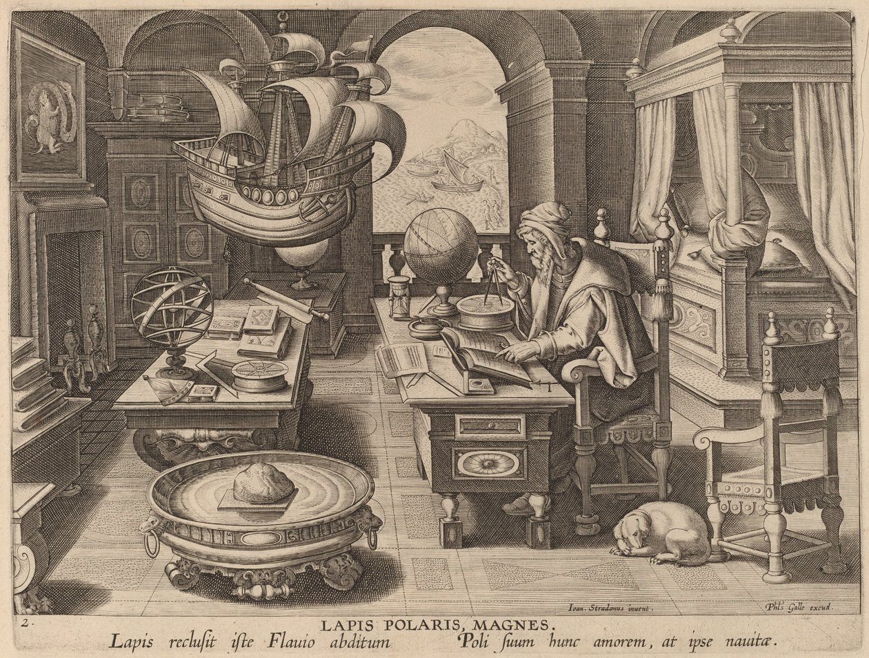 Lapis Polaris, Magnes de Hans Collaert the Younger after Jan van der Straet