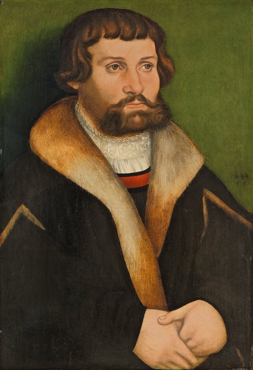 Alemán: Bildnis eines bärtigen Mannes Retrato de un hombre barbudo de Hans Cranach