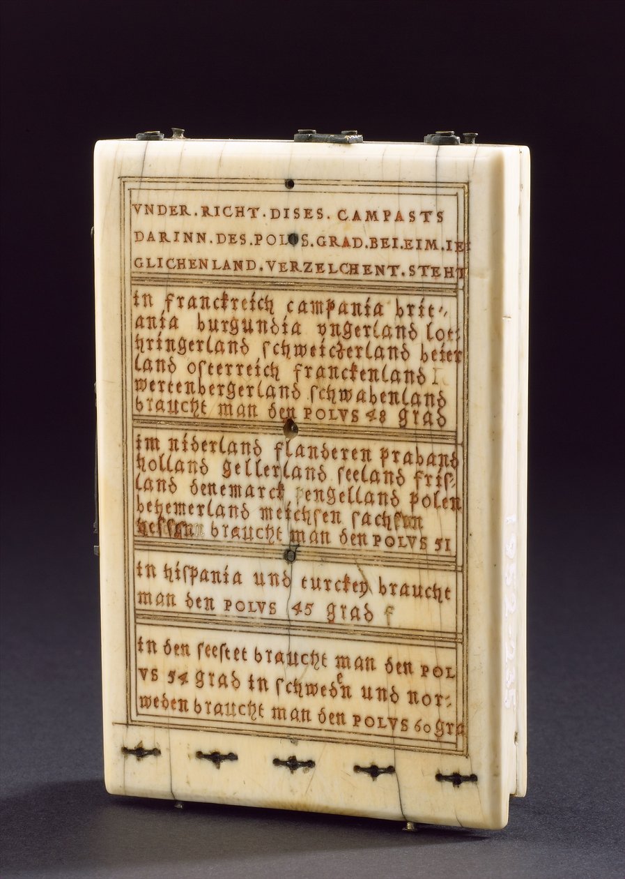 Reloj de sol con brújula de tableta, Nuremberg, 1574 de Hans Ducher