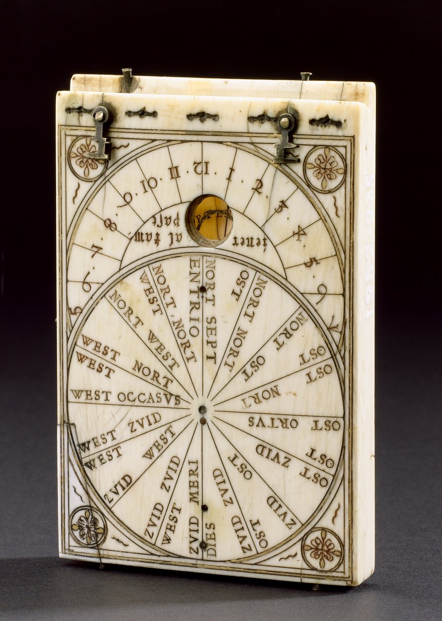 Reloj de sol con brújula de tableta, Nuremberg, 1574 de Hans Ducher