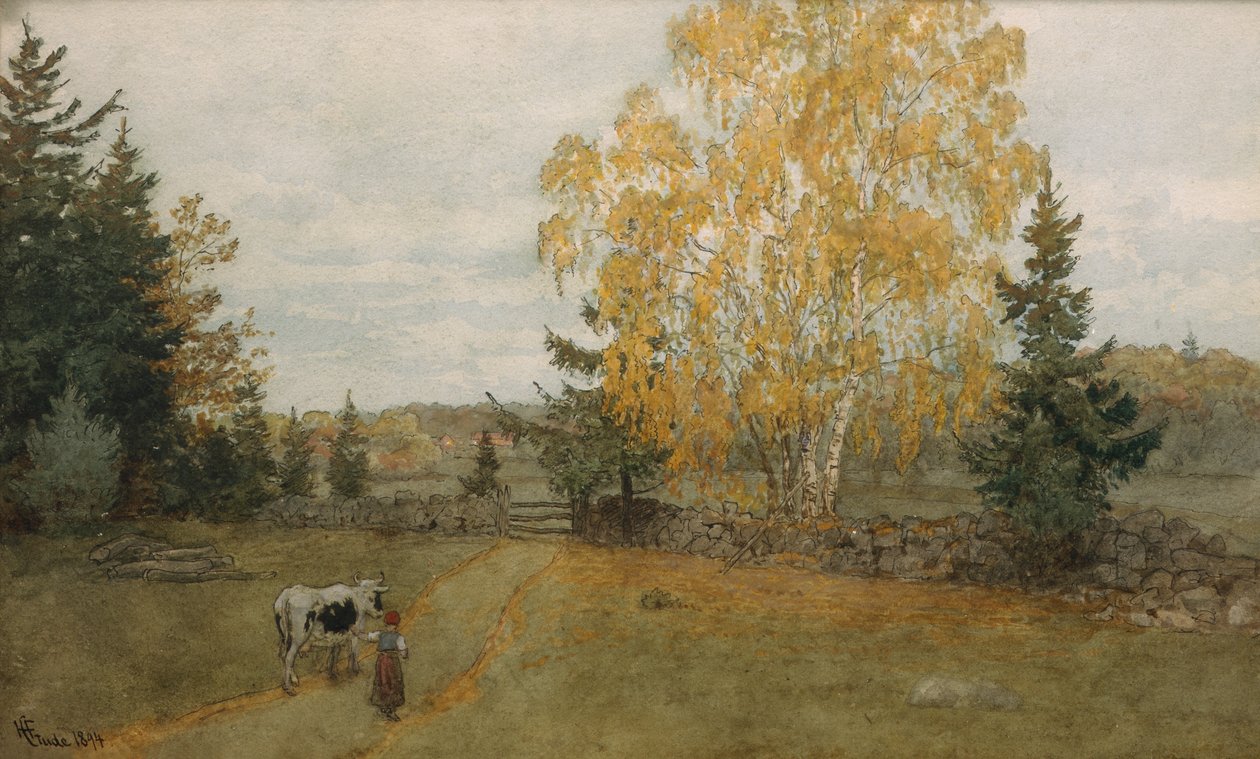 Puesta de sol de Hans Gude