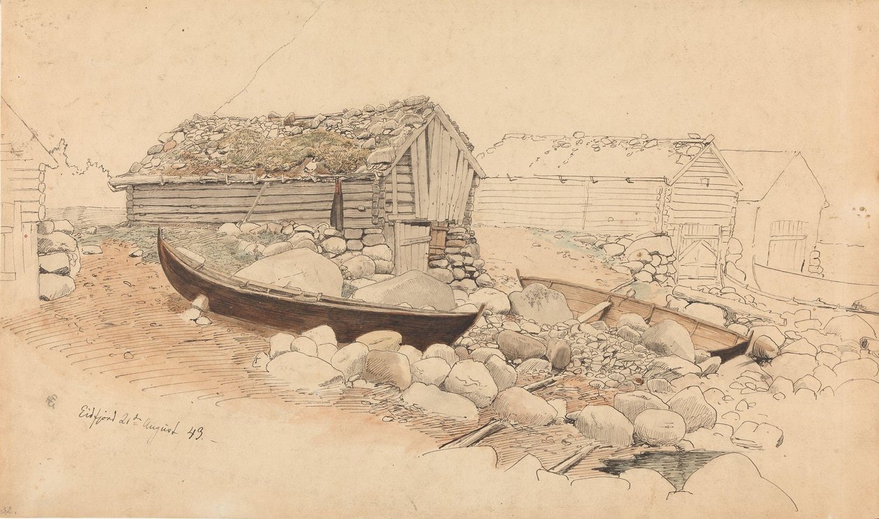 Vista de Eidfjord de Hans Gude
