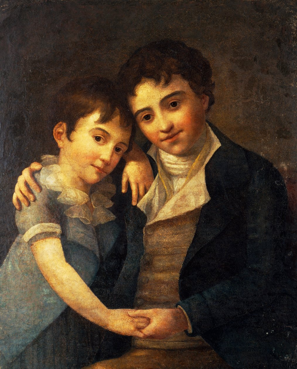 Retrato de Franz Xaver Wolfgang y Karl Thomas, hijos de Wolfgang Amadeus Mozart de Hans Hansen