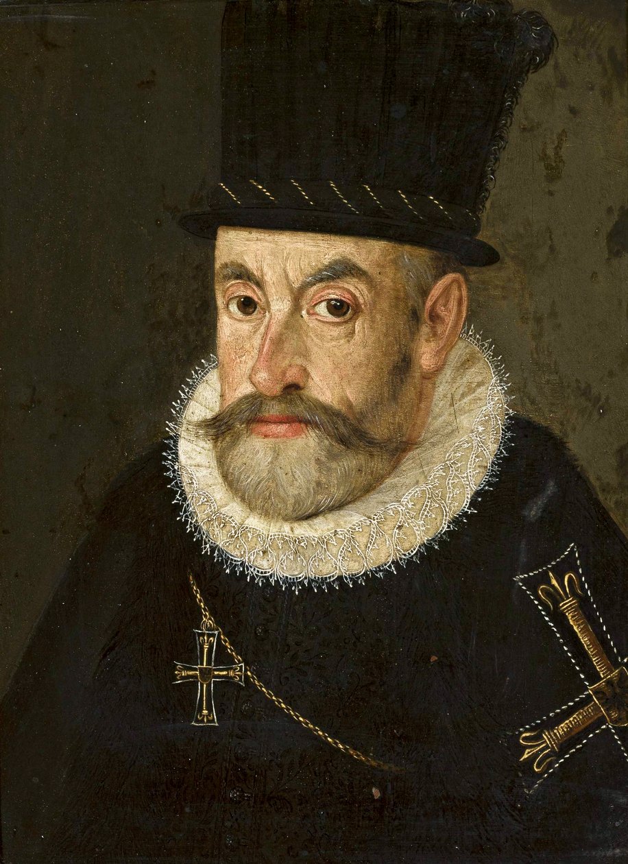 Polaco: Retrato del Archiduque Maximiliano III de Habsburgo (1558-1618) con el atuendo de Gran Maestre de la Orden Teutónica (polaco) Retrato del Archiduque Maximiliano III de Austria (1558-1618). de Hans Henseiller