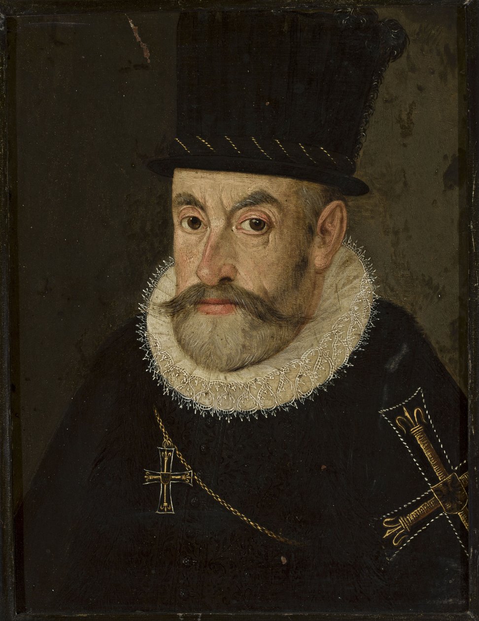Polaco: Retrato del Archiduque Maximiliano III de Habsburgo (1558-1618) con el atuendo de Gran Maestre de la Orden Teutónica (polaco) Retrato del Archiduque Maximiliano III de Austria (1558-1618). de Hans Henseiller