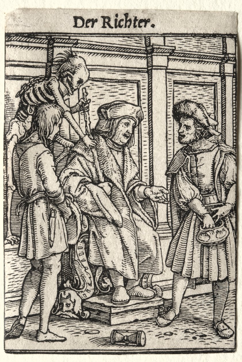 Danza de la Muerte: El Juez de Hans Holbein