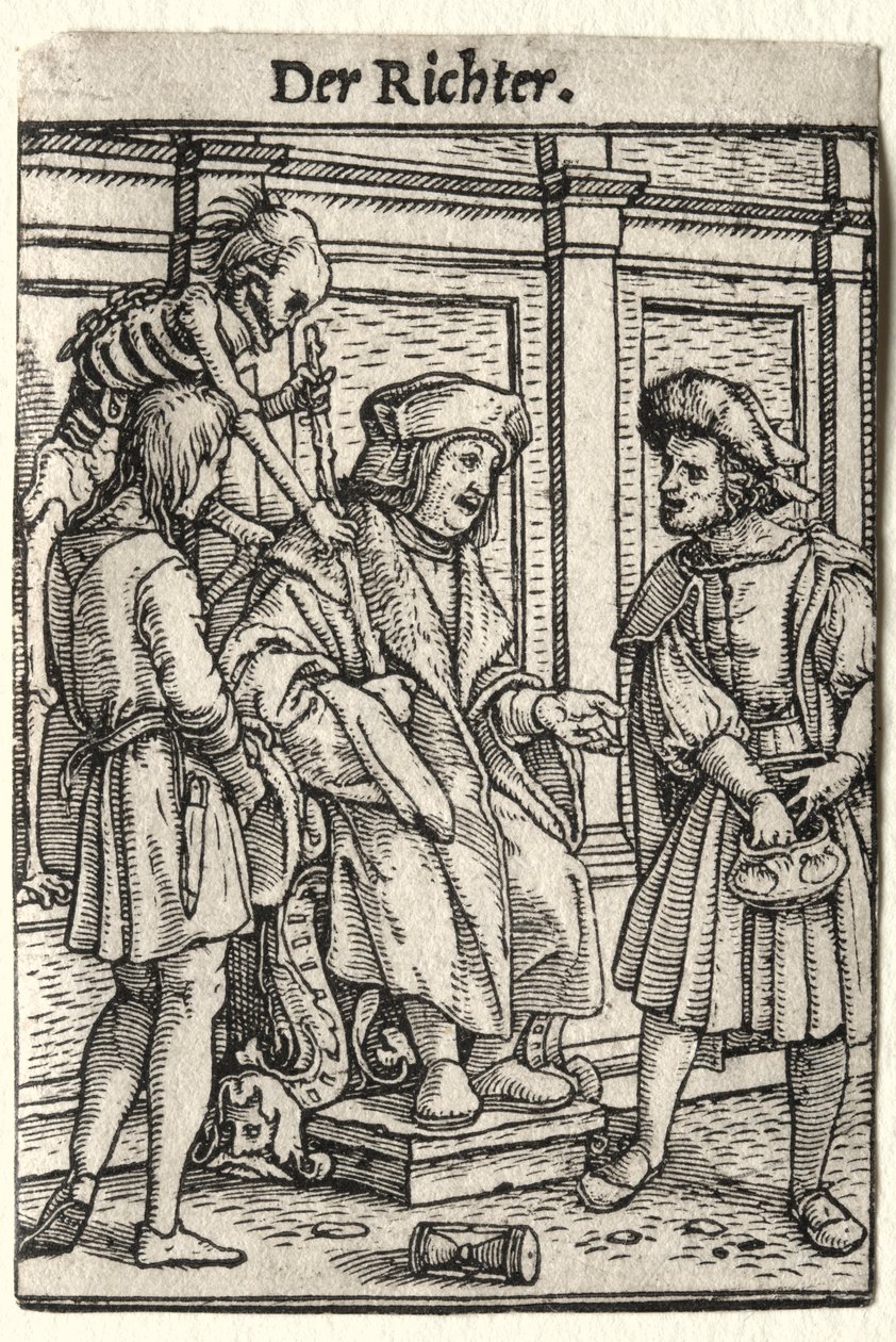Danza de la muerte: El juez de Hans Holbein