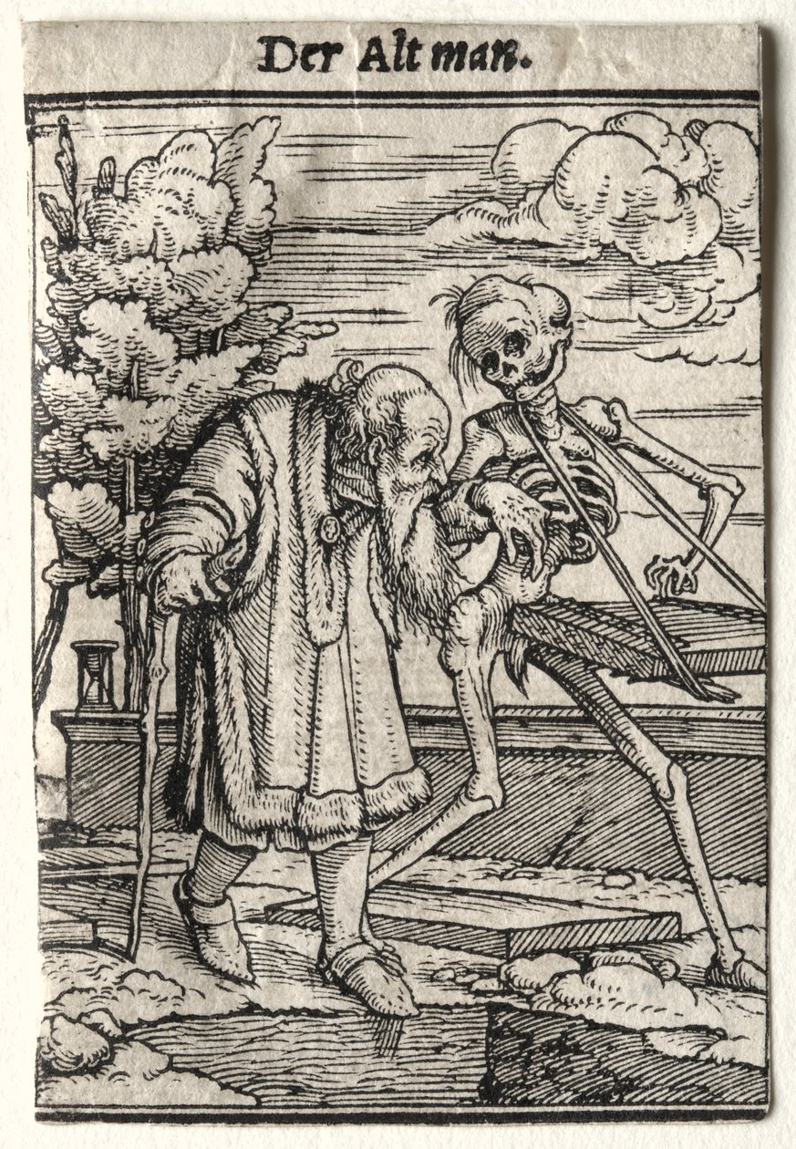 La danza de la muerte: El anciano de Hans Holbein