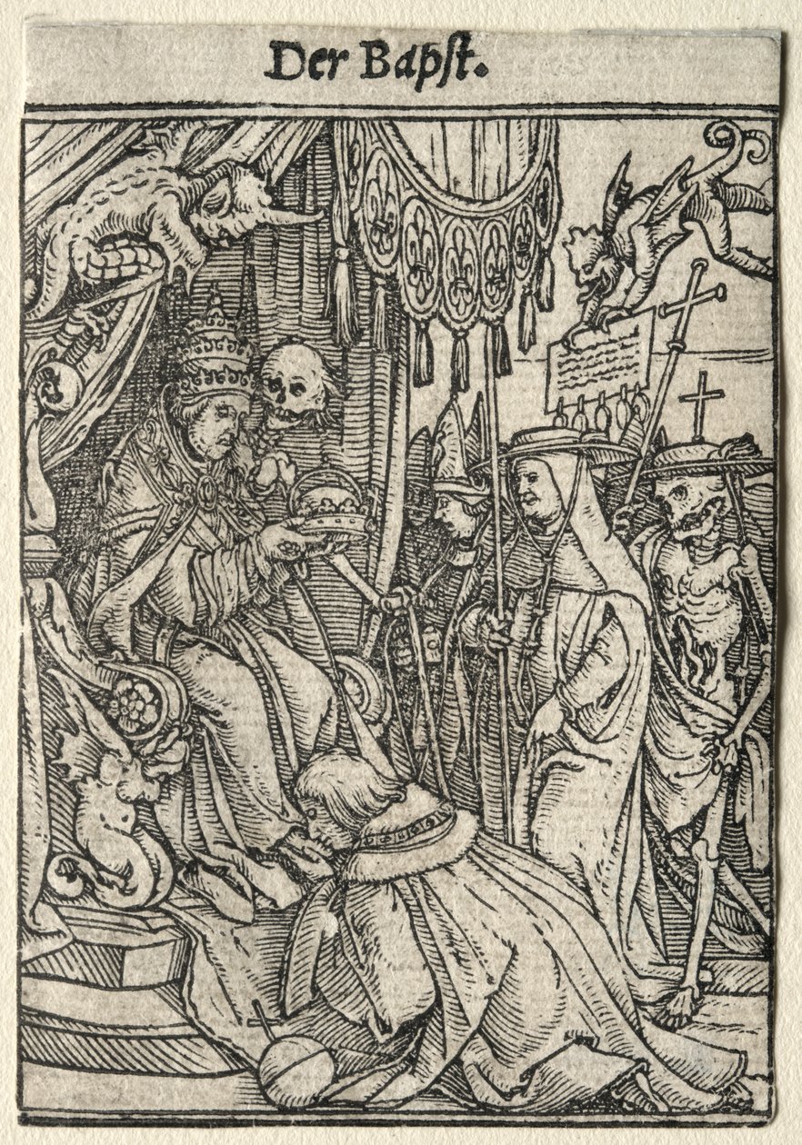 Danza de la Muerte: El Papa de Hans Holbein