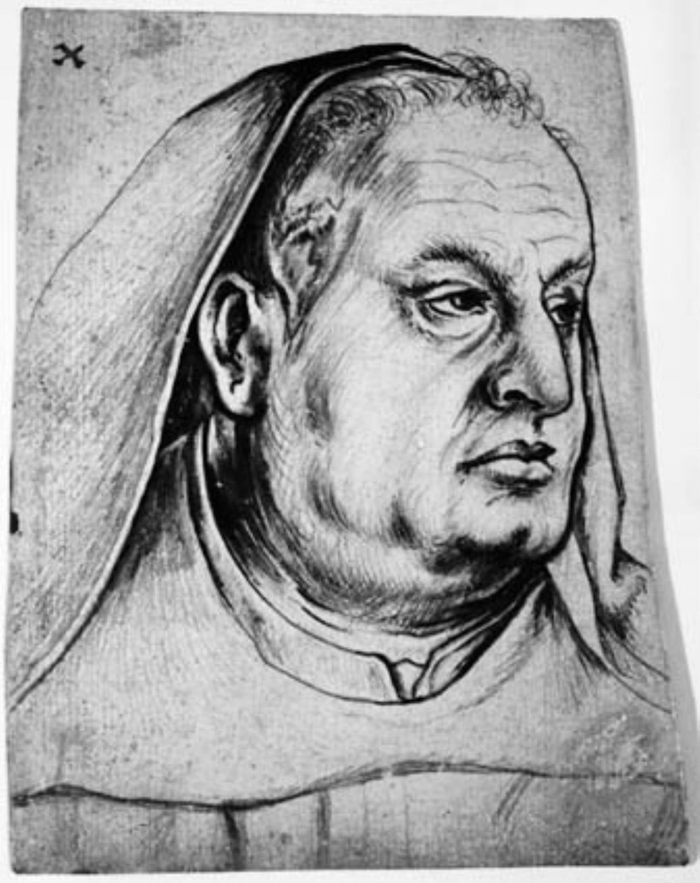 Retrato de Hans Griesherr, monje de San Ulrico y Santa Afra en Augsburgo de Hans Holbein d.Æ.